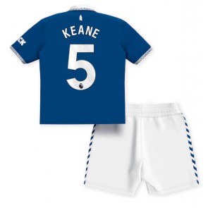 Everton Michael Keane #5 Replika Babytøj Hjemmebanesæt Børn 2023-24 Kortærmet (+ Korte bukser)